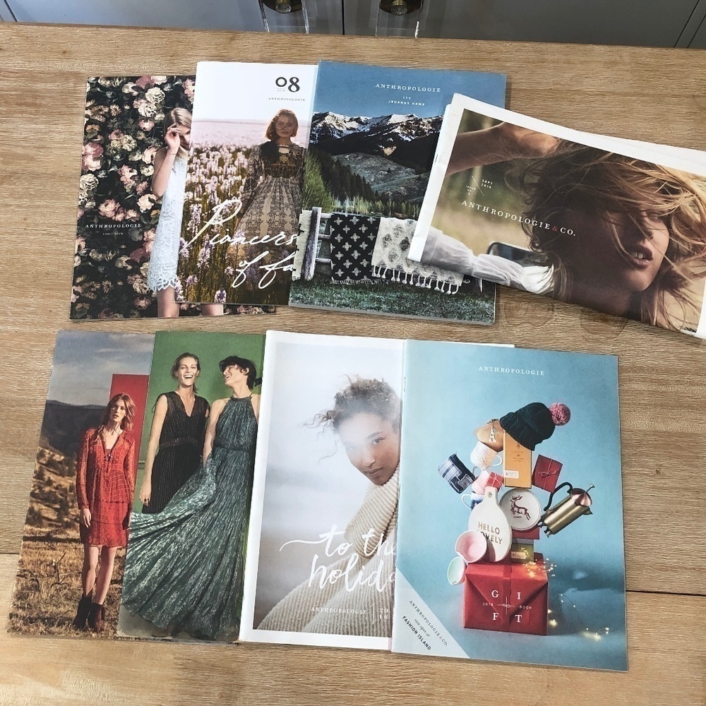 ANTHROPOLOGIE Archival Lot of 8 Catalogues, 2016